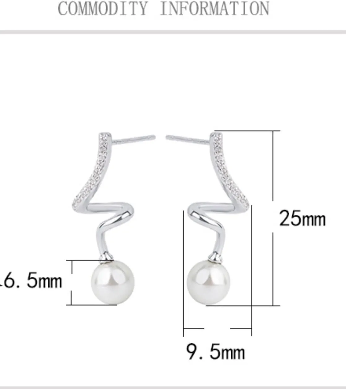18K Gold Vermeil Twisted Diamond-Style Pearl Earrings ?C Luxury Fashionable Pearl Stud Earrings for Women, Elegant French-Inspired Design