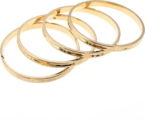 18k Real Gold Plated Bangles Bracelets Dubai Gold Bracelet Jewelry Ethiopian Jewelry Women Wedding Gift