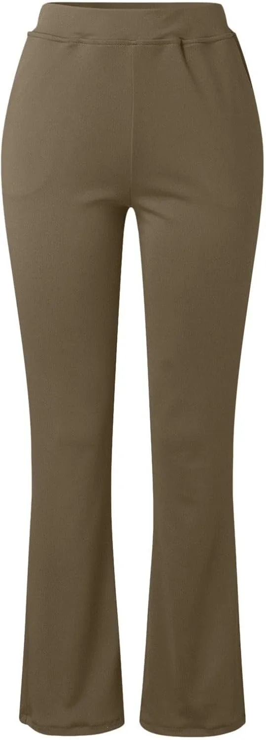 2025 Work Pants for Women High Waist Stretch Dress Pants Soft Comfy Athletic Workout Yoga Pants Business Trousers