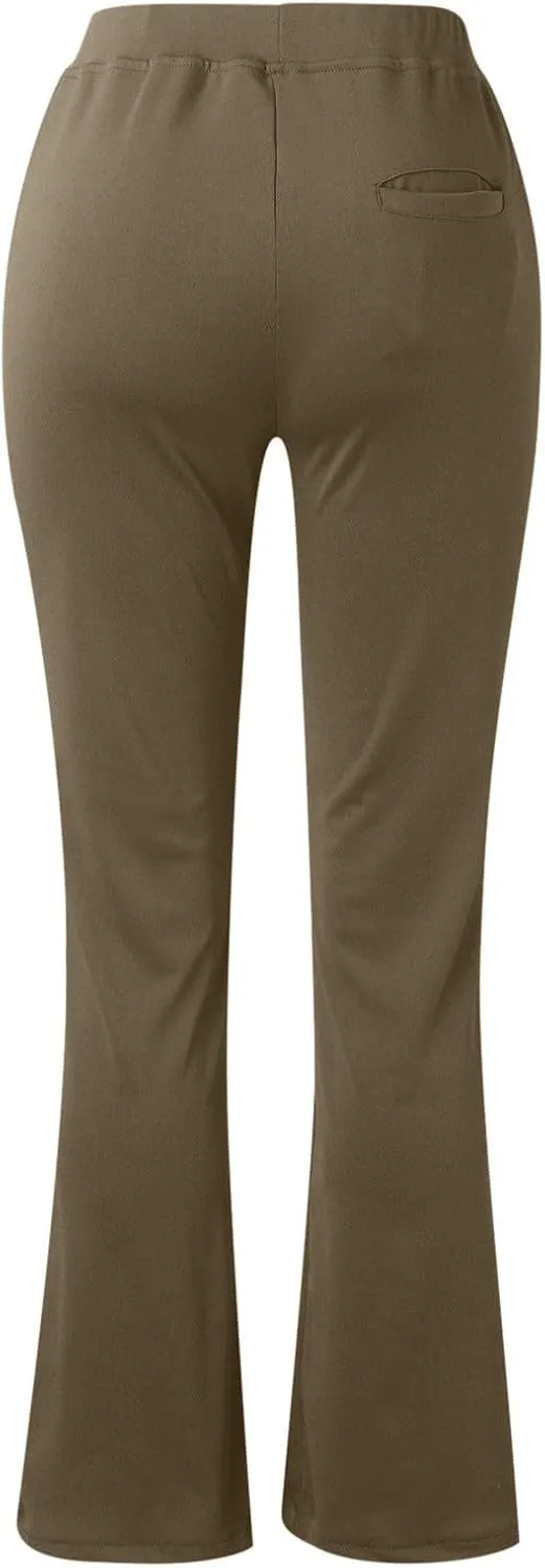 2025 Work Pants for Women High Waist Stretch Dress Pants Soft Comfy Athletic Workout Yoga Pants Business Trousers
