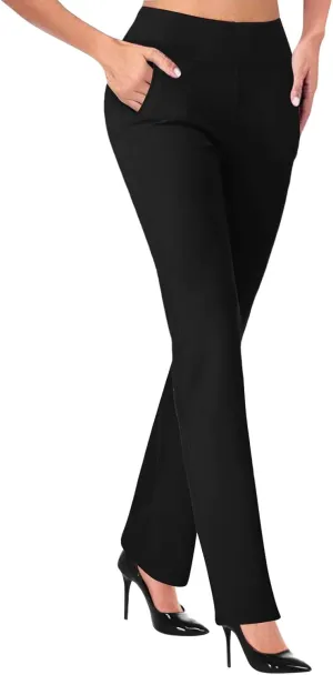 2025 Work Pants for Women High Waist Stretch Dress Pants Soft Comfy Athletic Workout Yoga Pants Business Trousers