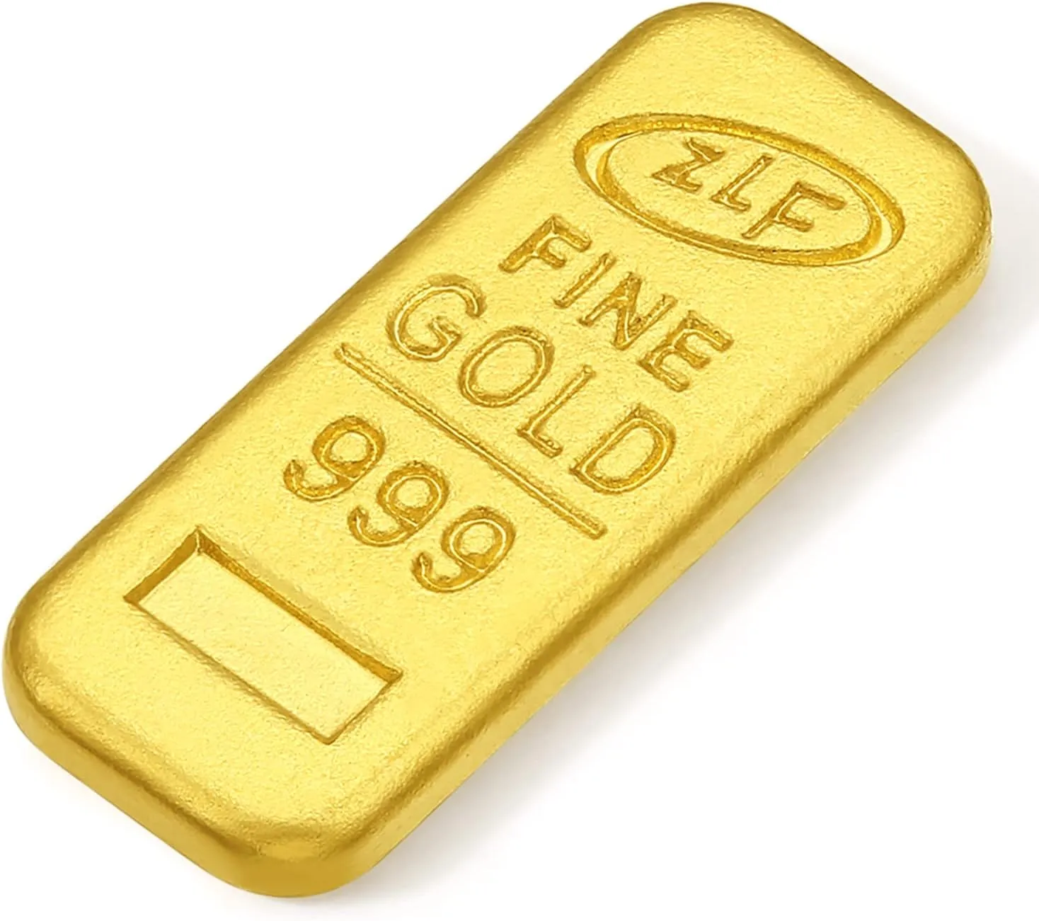 24K Solid Gold Jewelry Gifts - Real Gold Charm Ingot Pendant, Fine Jewelry for Women & Men