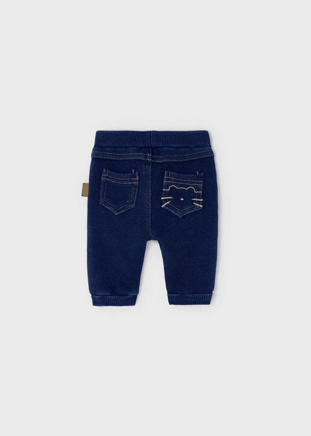 2520 Mayoral Boys Soft Denim Fleeced Lined Pants