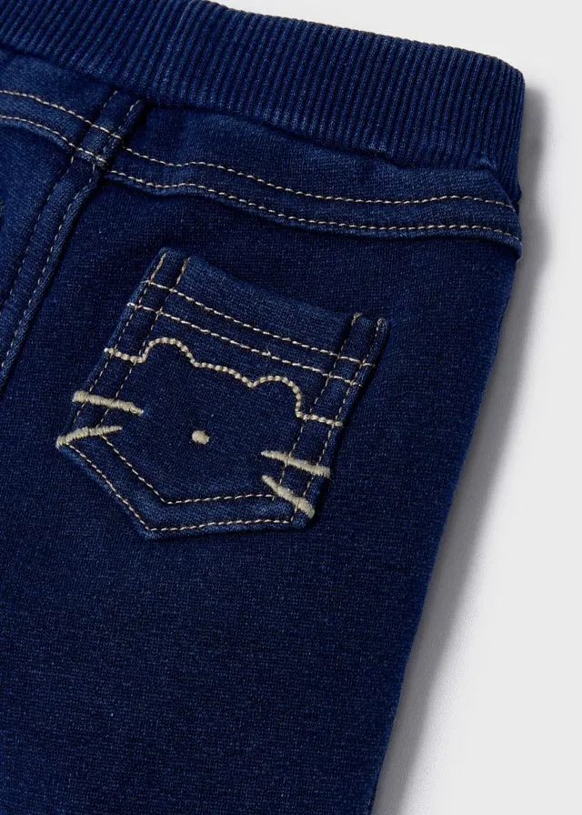 2520 Mayoral Boys Soft Denim Fleeced Lined Pants