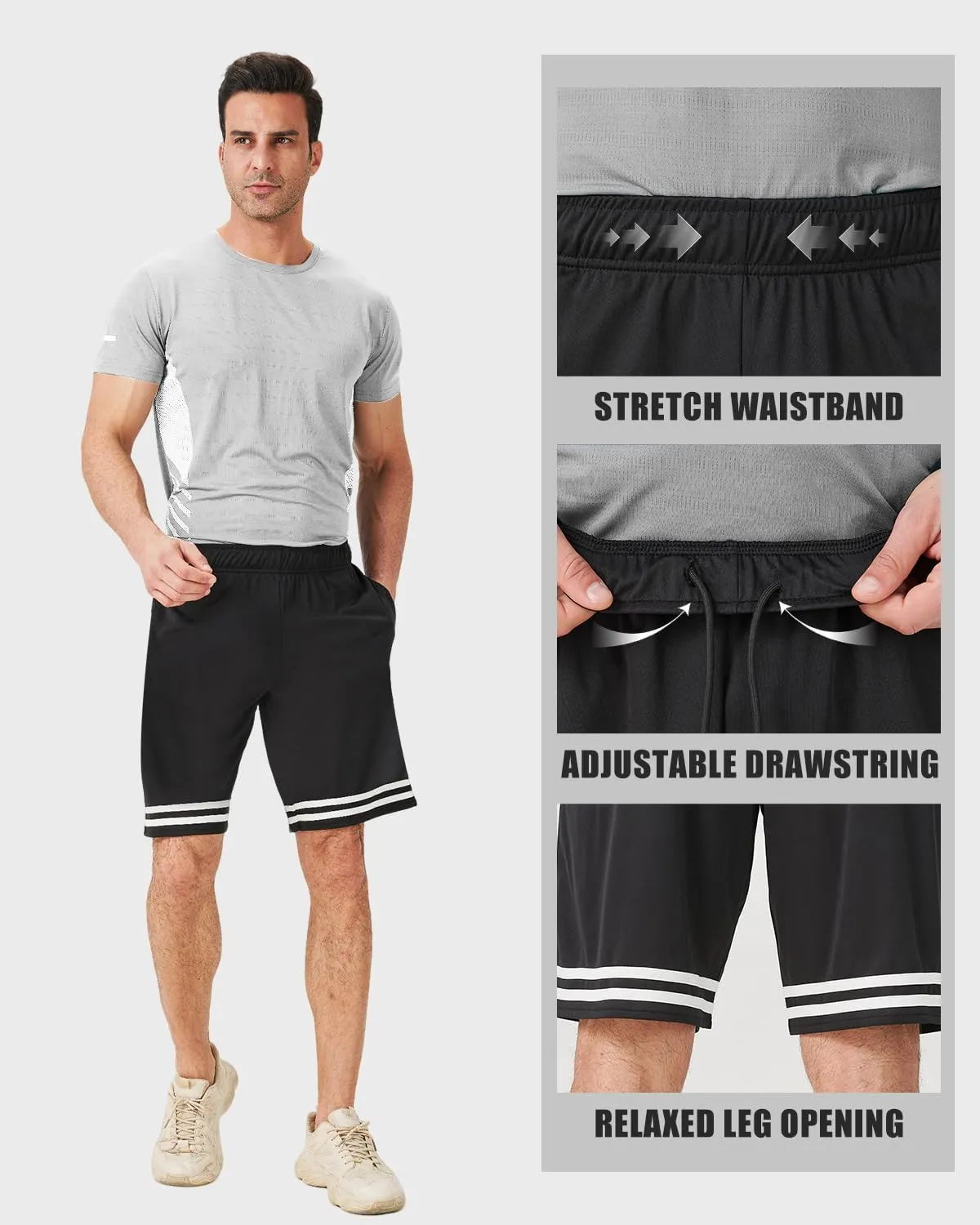 5 Pack Men's Athletic Shorts??pc Basketball Shorts with PocketsCasual Summer Shorts for Men