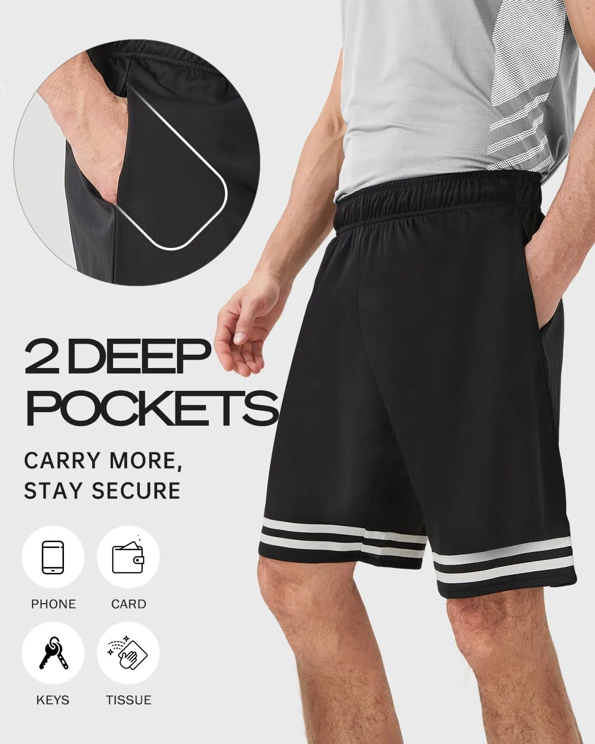 5 Pack Men's Athletic Shorts??pc Basketball Shorts with PocketsCasual Summer Shorts for Men