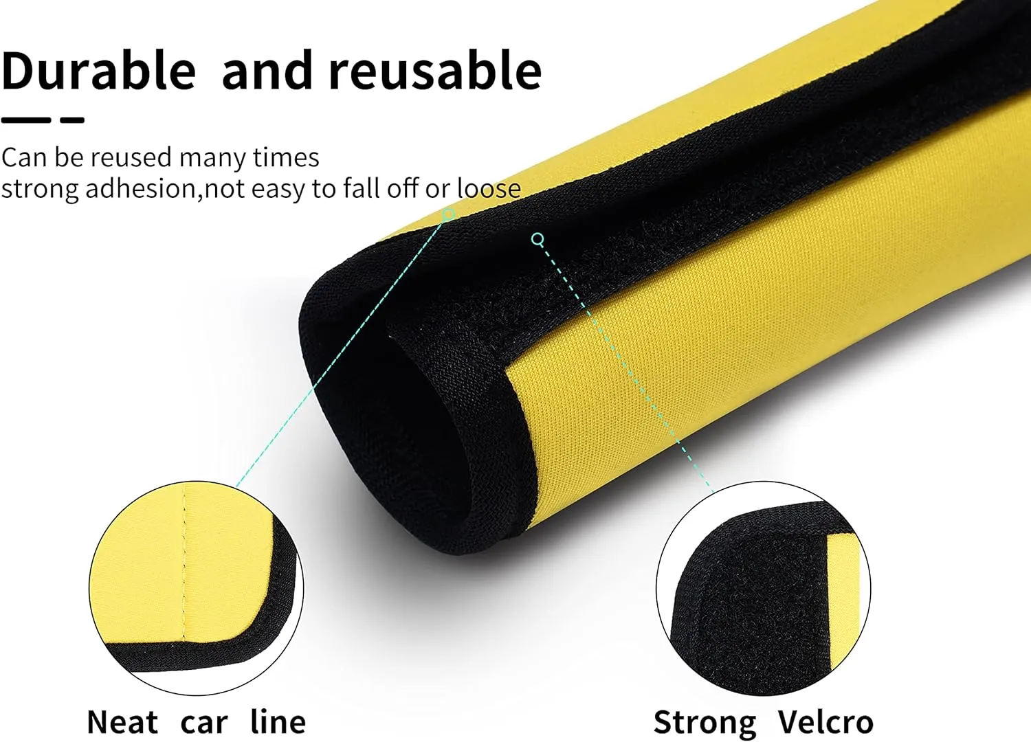 5 PCS Neoprene Luggage Handle Wrap/Grip/Identifier, Soft Trolley Case Grip Cover for Travel Bag Luggage Suitcase, Yellow