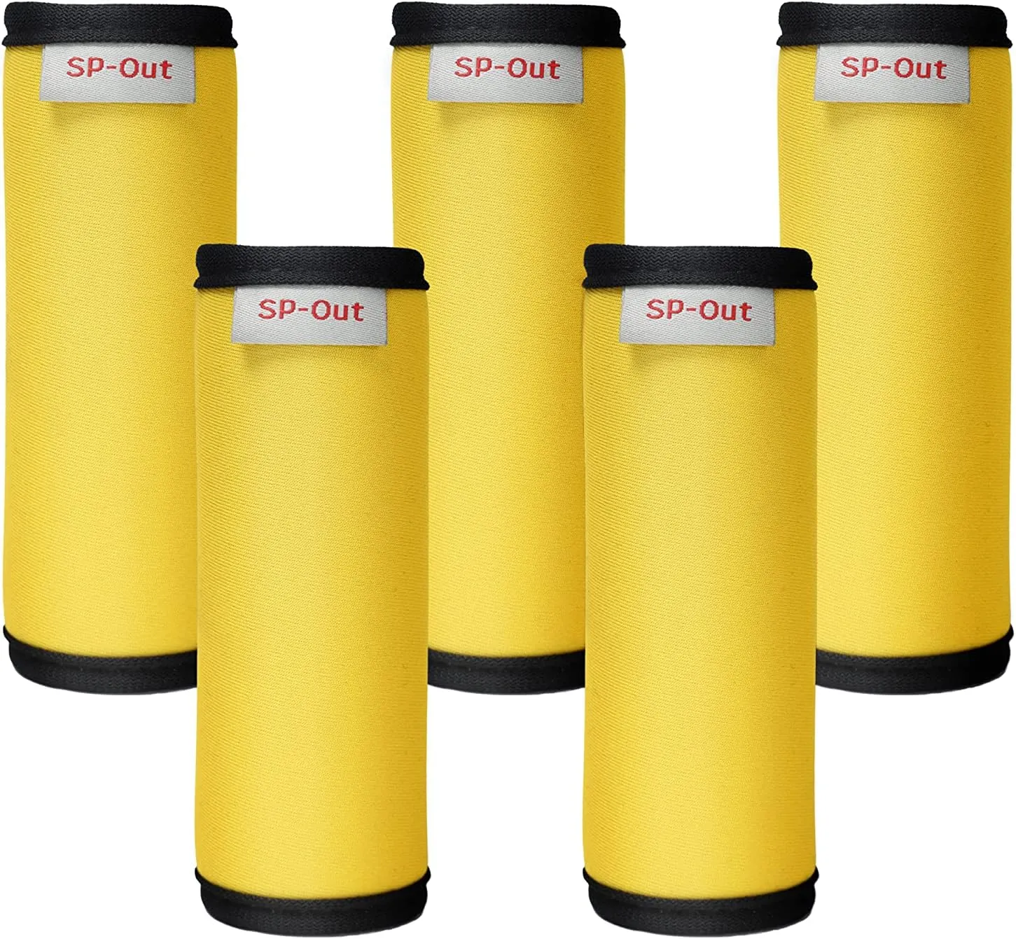 5 PCS Neoprene Luggage Handle Wrap/Grip/Identifier, Soft Trolley Case Grip Cover for Travel Bag Luggage Suitcase, Yellow