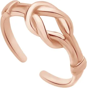 Adjustable Knot Toe Ring 14k Gold Over 925 Sterling Silver Jewelry For Women, gift jewelry