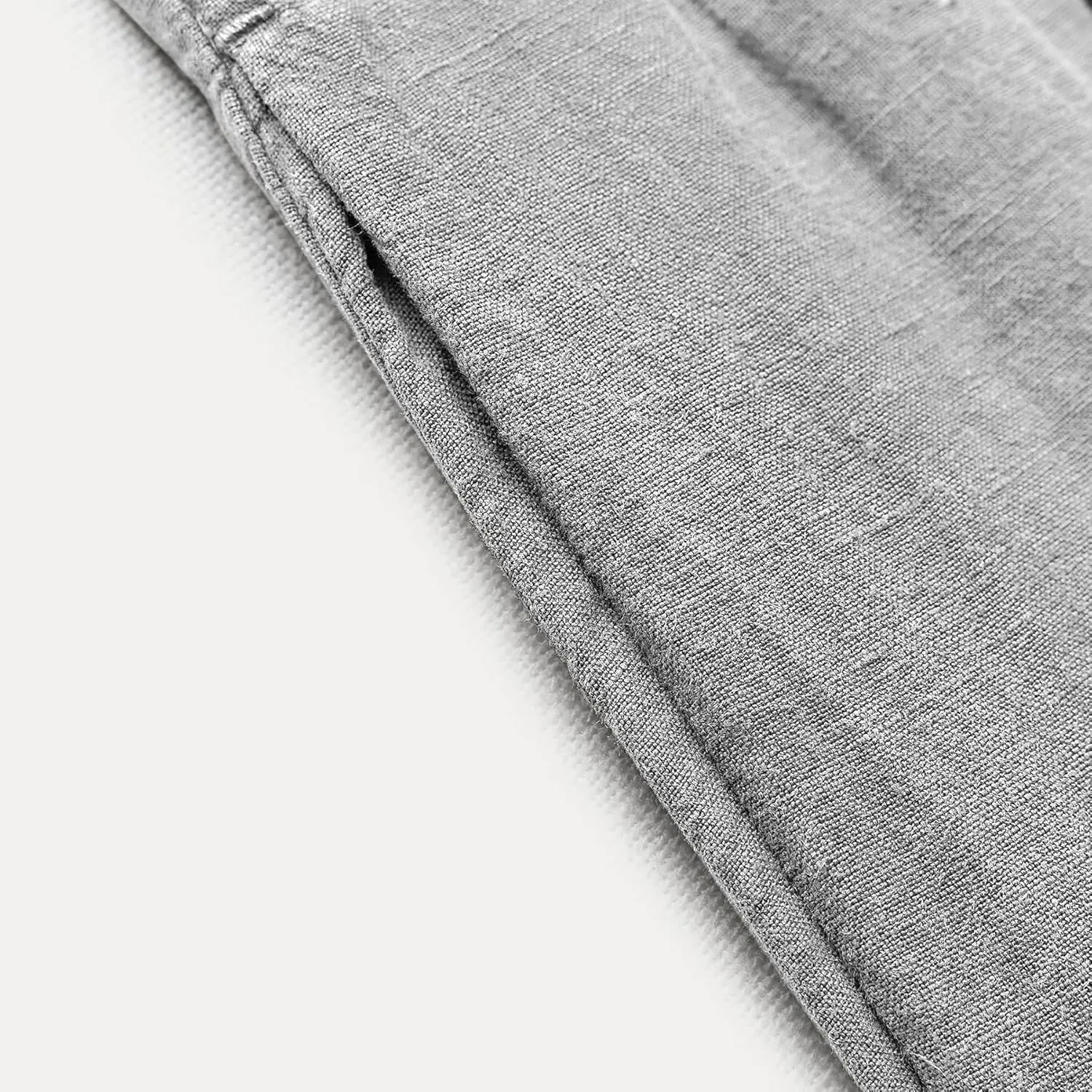 Ainangua Women Linen Palazzo Pants Casual Elasticated Drawstring Waist Wide Leg Trousers Trendy Beach Travel Outfits