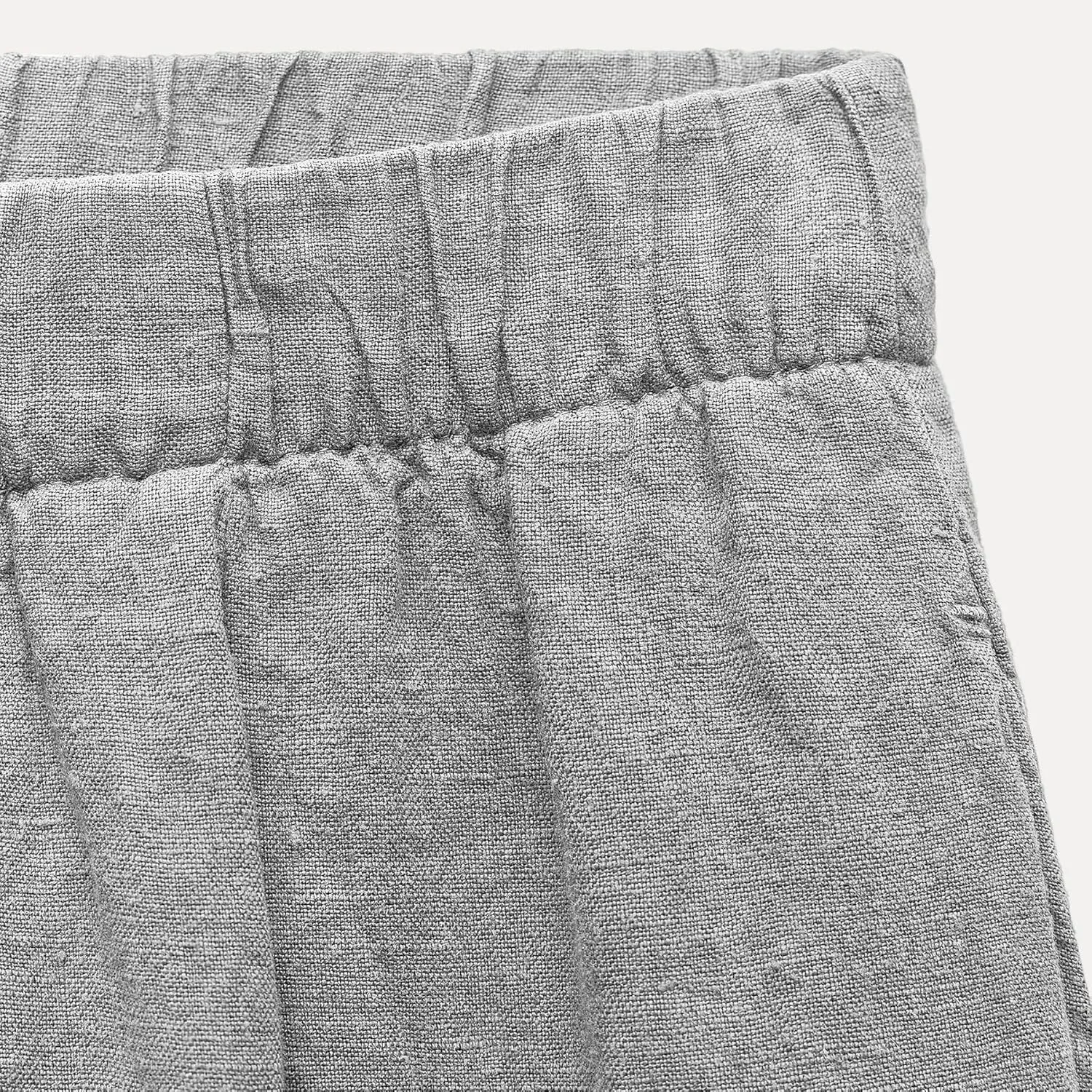 Ainangua Women Linen Palazzo Pants Casual Elasticated Drawstring Waist Wide Leg Trousers Trendy Beach Travel Outfits