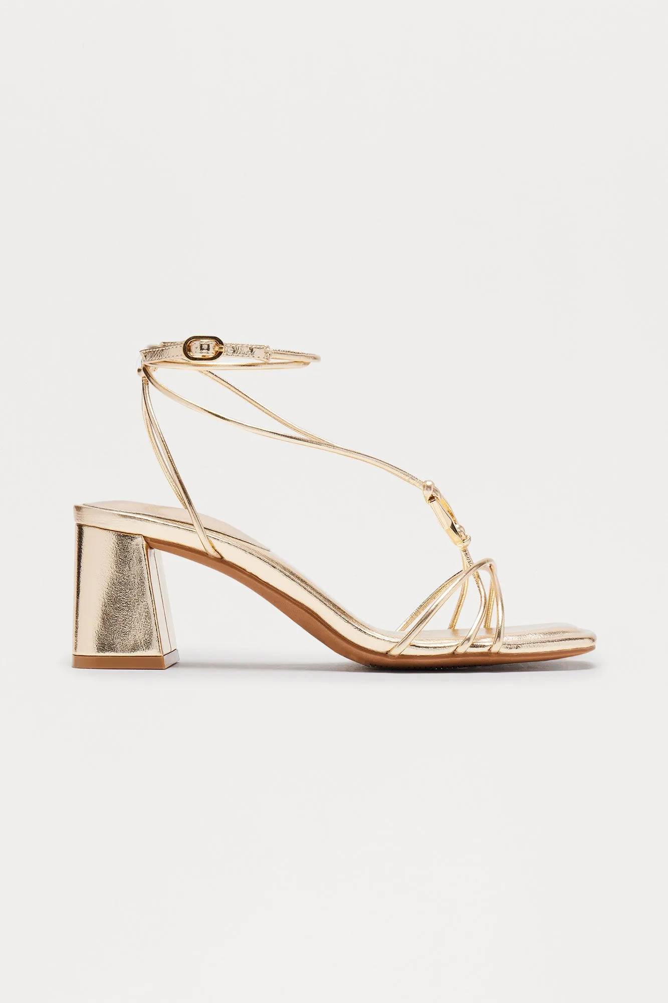 Amiria Hardware Heels - Gold