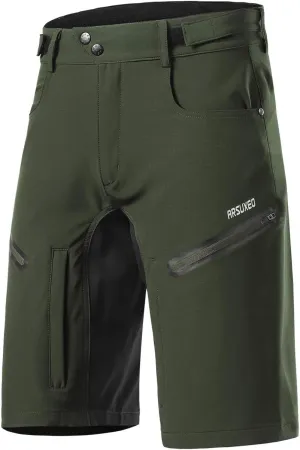ARSUXEO Mens Bike Shorts,Cycling Shorts,Mountain Bike Shorts Loose Fit with Moisture-Wicking Waistband