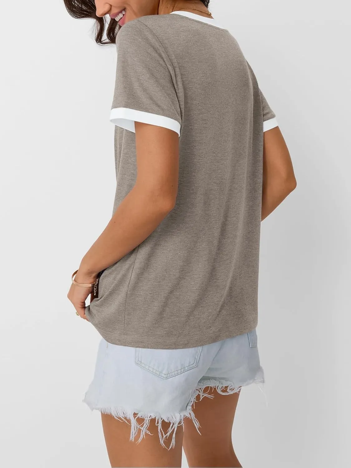 AUTOMET Womens Short Sleeve T-Shirts Summer Tops Casual Soft Tunic V Neck Basic Workout Clothes Spring Fashion Outfits 2025
