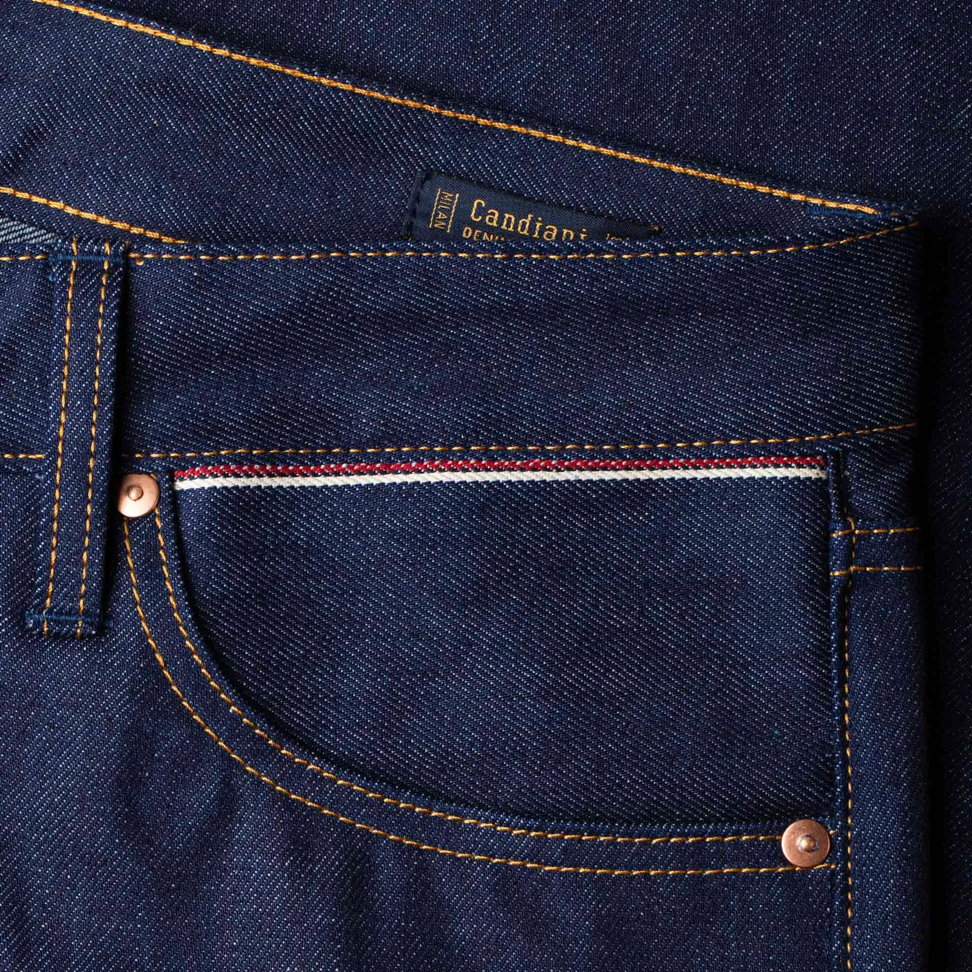 B-04 RELAXED TAPERED 13 oz. indigo eco selvedge