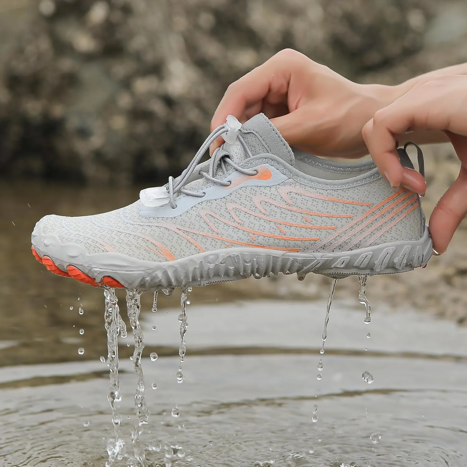 Barefoot Shoes Womens Mens Grounded Footwear Anti-Slip Quick Dry Barefoot Shoe Breathable Trail Running Wide Toe Hiking Shoes Zero Drop Shoe