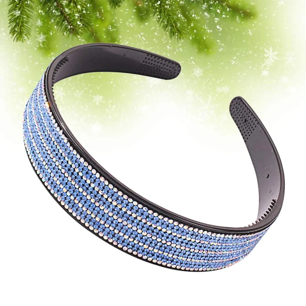 Beaupretty Diamond Headband Wide Rim for Women Wedding Banquet Party Boho Style Large Hair Clips for Women