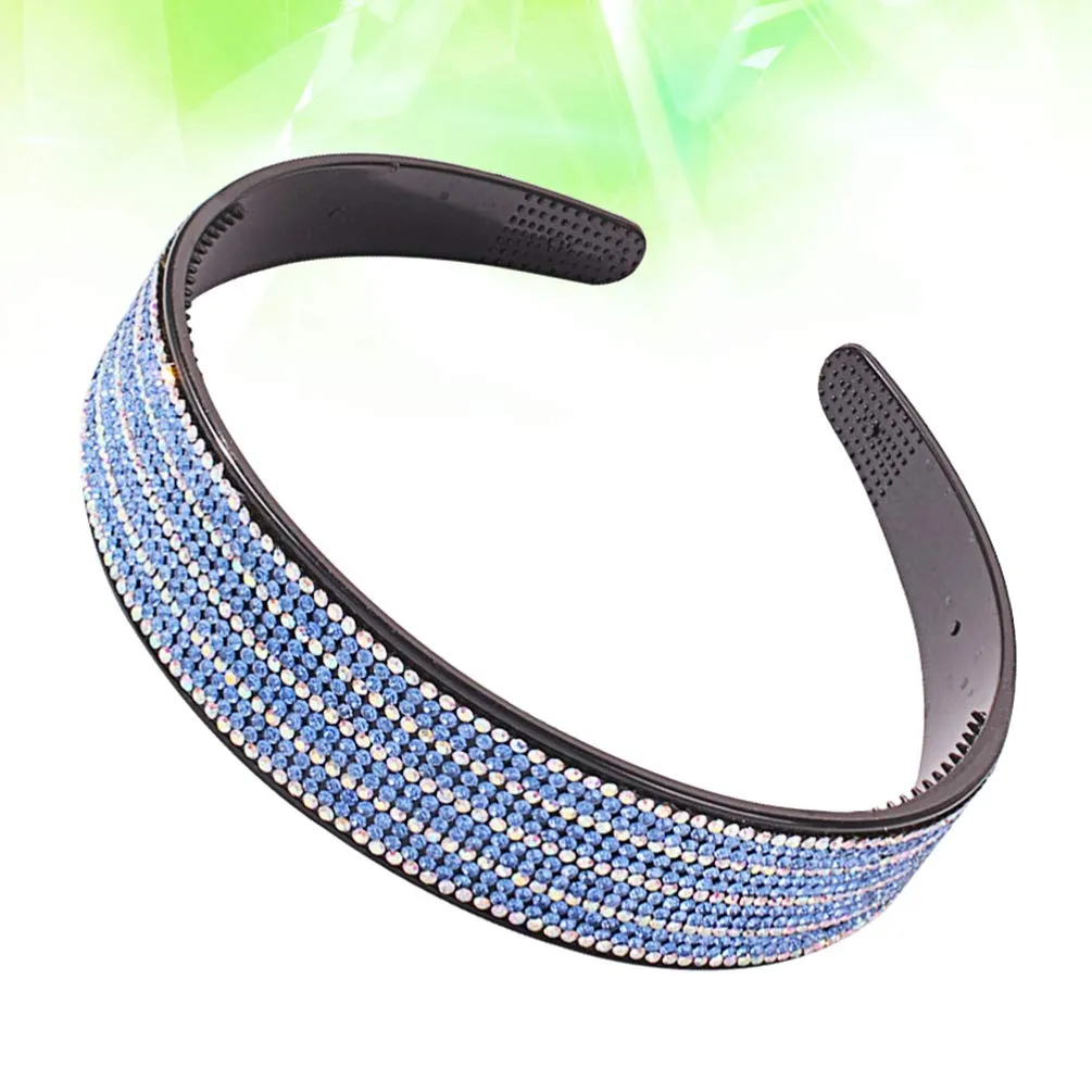 Beaupretty Diamond Headband Wide Rim for Women Wedding Banquet Party Boho Style Large Hair Clips for Women