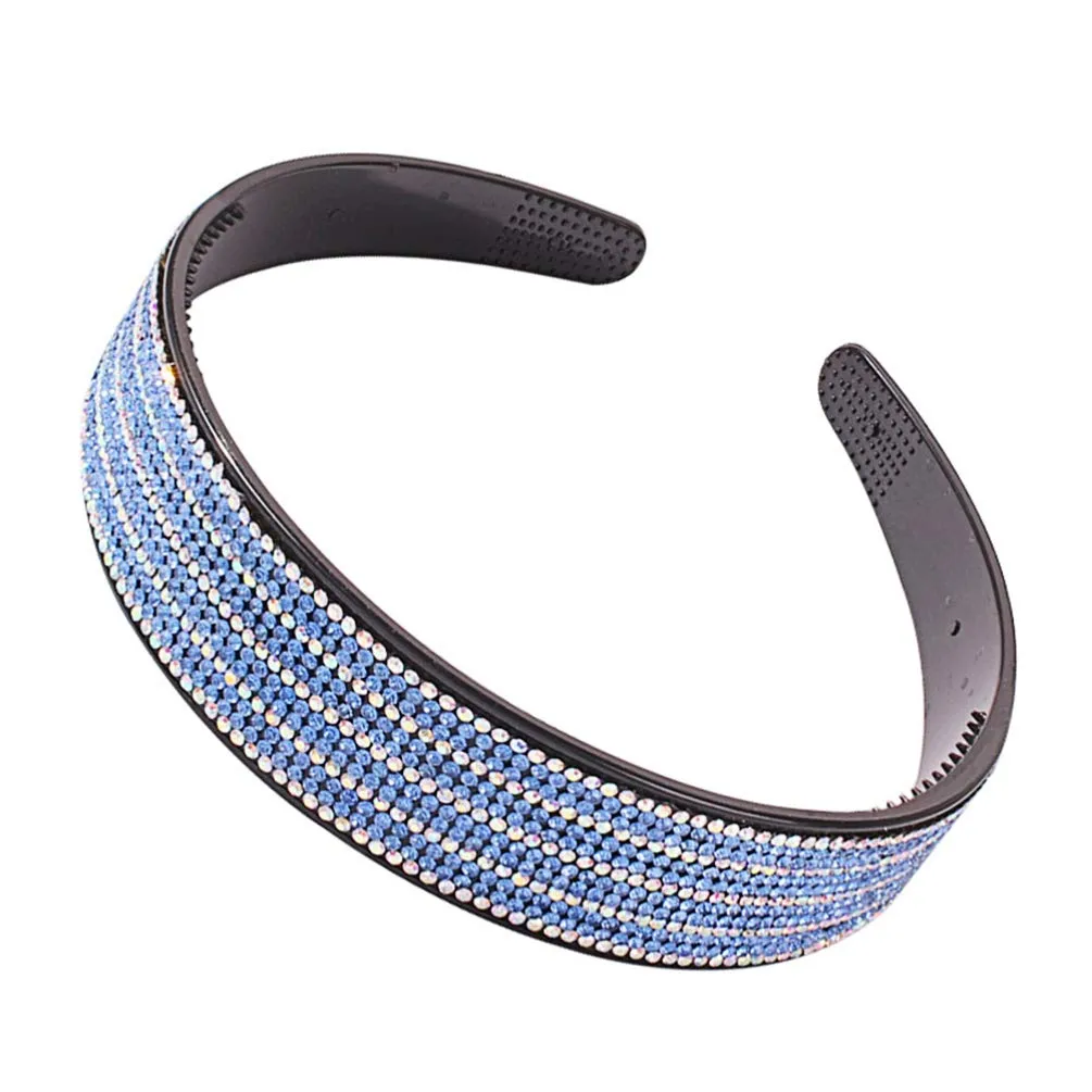Beaupretty Diamond Headband Wide Rim for Women Wedding Banquet Party Boho Style Large Hair Clips for Women