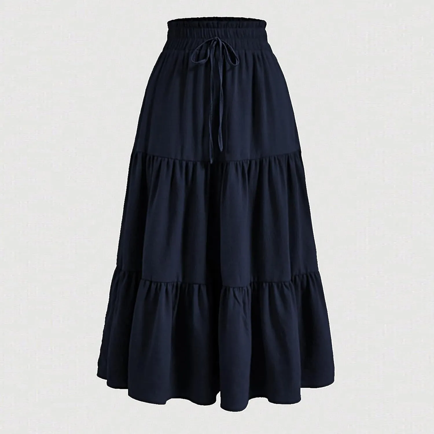 Boho Skirt Maxi Spring Flowy Boho Comfy Tiered Western Midi Skirt