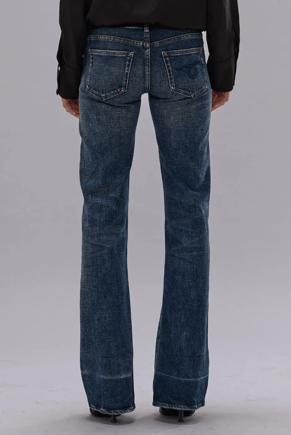 Boyfriend Jean - Flared - Mire Blue