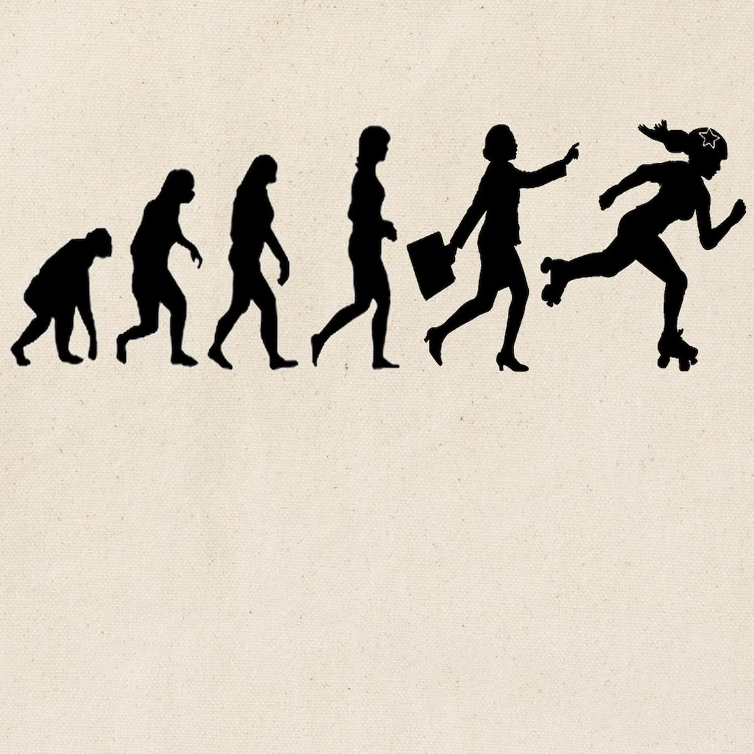 CafePress DERBY EVOLUTION Tote Bag Natural Canvas Tote Bag, Reusable Shopping Bag