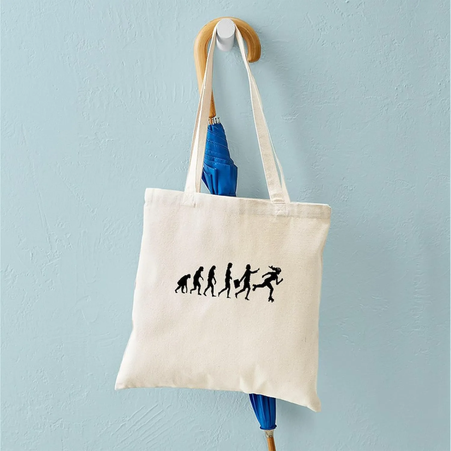 CafePress DERBY EVOLUTION Tote Bag Natural Canvas Tote Bag, Reusable Shopping Bag