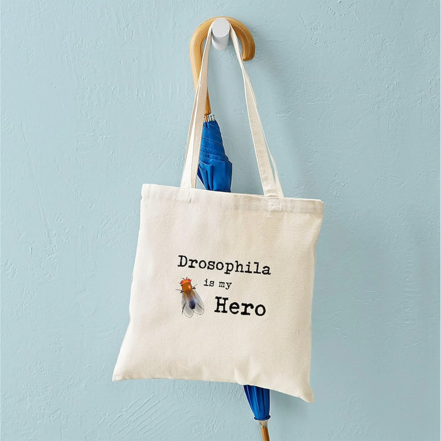 CafePress Drosophila Is My Hero Natural Canvas Tote Bag, Reusable Shopping Bag