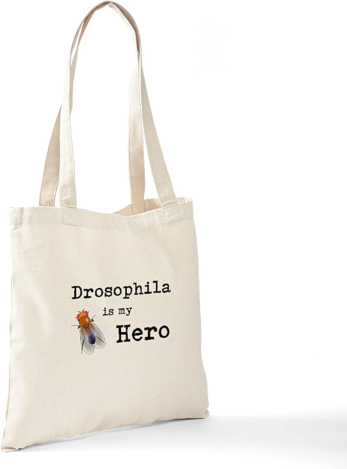 CafePress Drosophila Is My Hero Natural Canvas Tote Bag, Reusable Shopping Bag