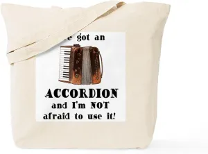 CafePress I've Got An Accordion Tote Bag Natural Canvas Tote Bag, Reusable Shopping Bag