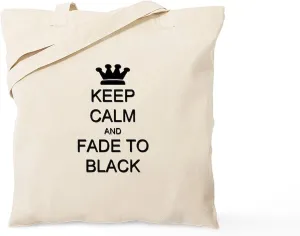 CafePress Keep Calm Fade To Black Tote Bag Natural Canvas Tote Bag, Reusable Shopping Bag