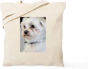CafePress Maltese/Maltese Mix Tote Bag Natural Canvas Tote Bag, Reusable Shopping Bag