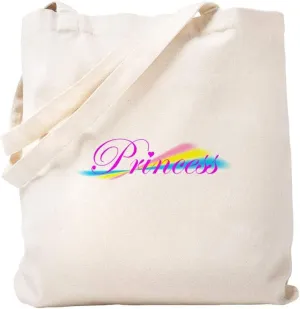 CafePress Rainbow Princess Tote Bag Natural Canvas Tote Bag, Reusable Shopping Bag