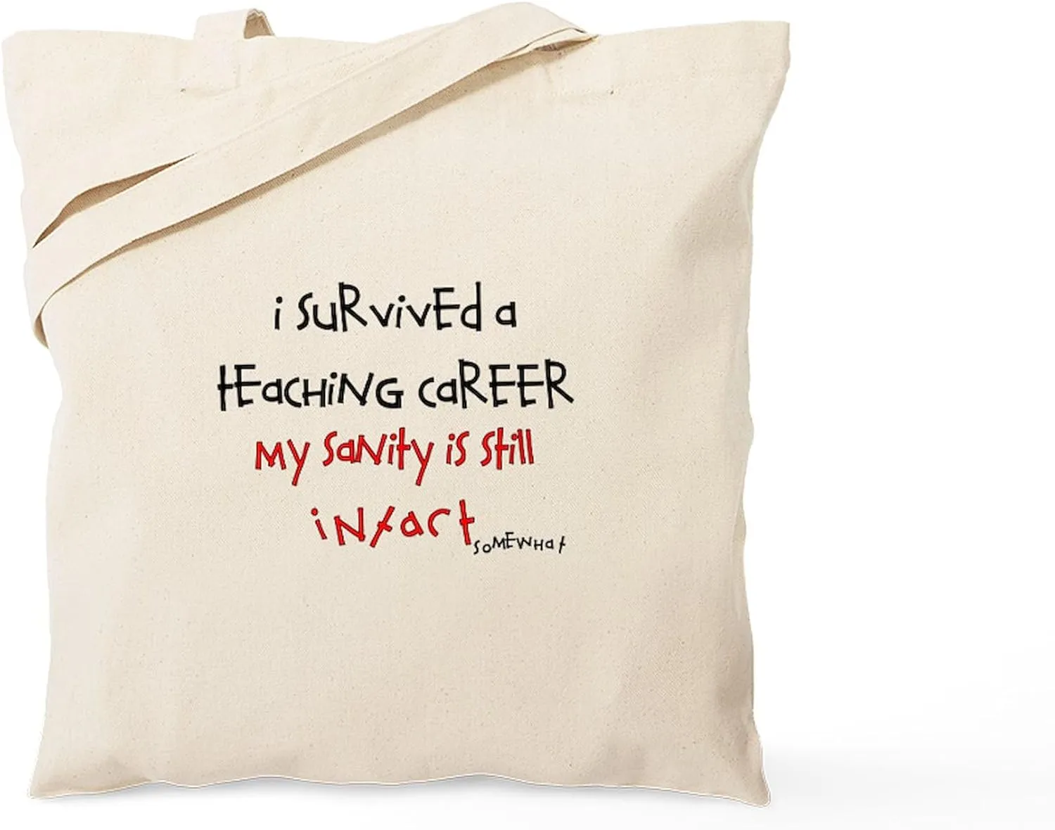 CafePress Retired Teacher IV Tote Bag Natural Canvas Tote Bag, Reusable Shopping Bag