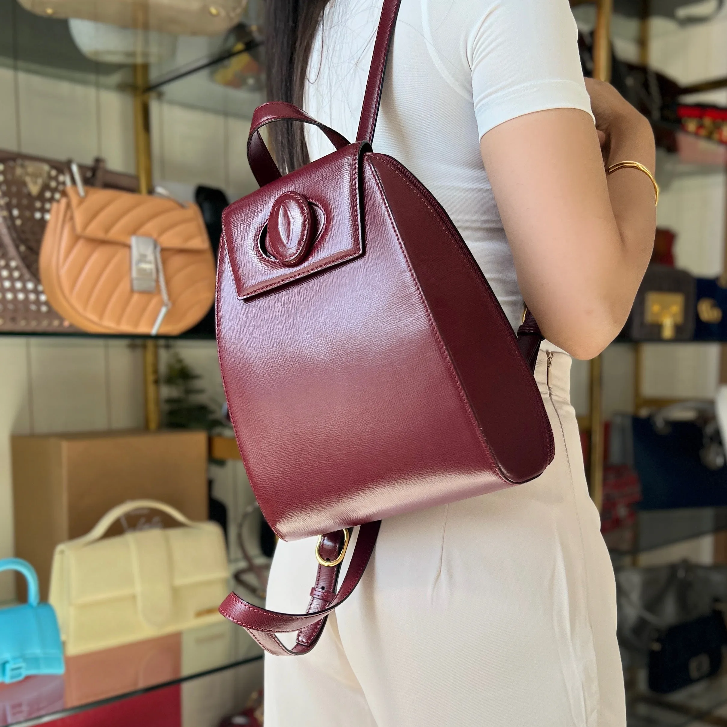 CARTIER MUST DE CARTIER BORDEAUX BACKPACK