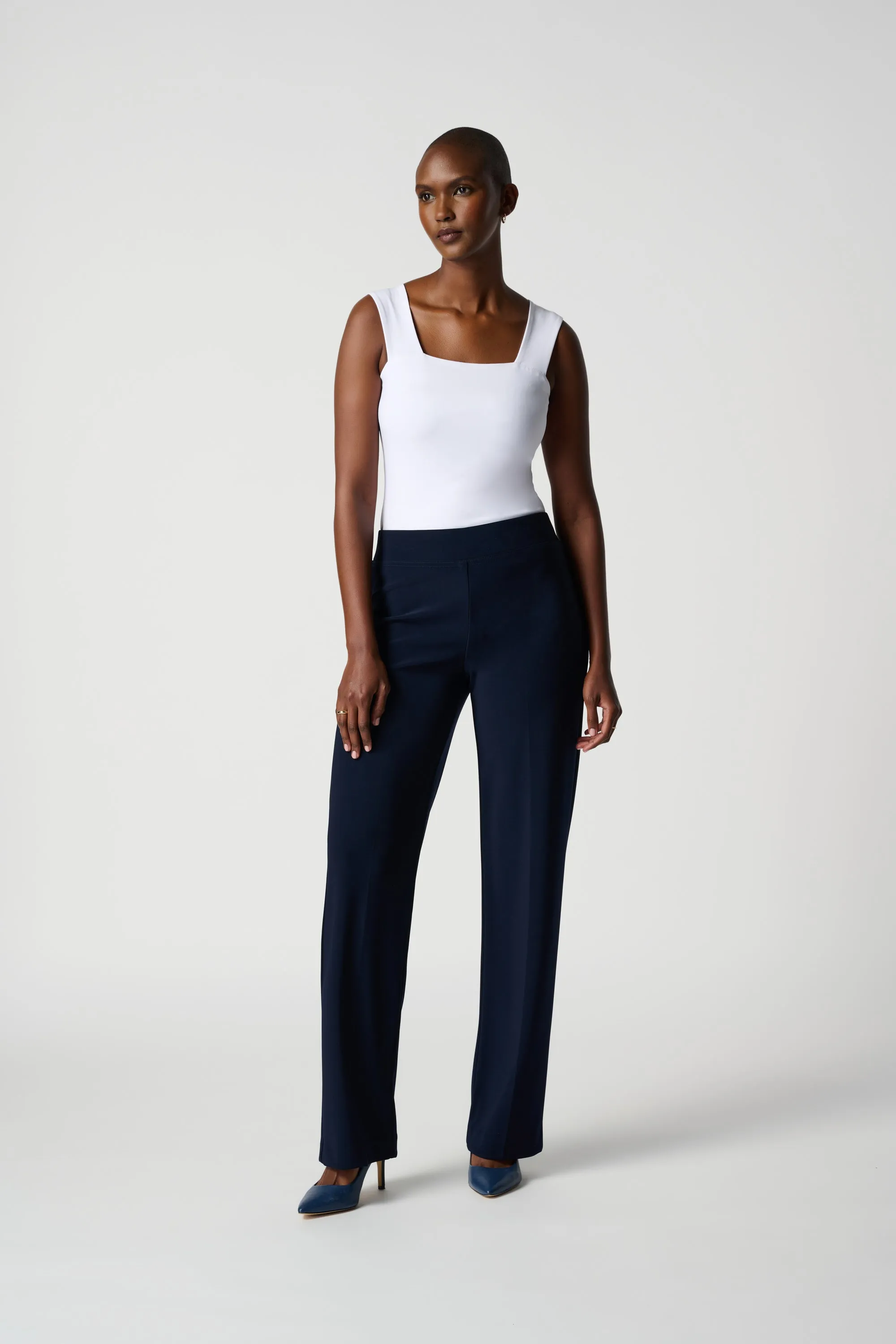 Classic Wide-Leg Pant, Midnight Blue