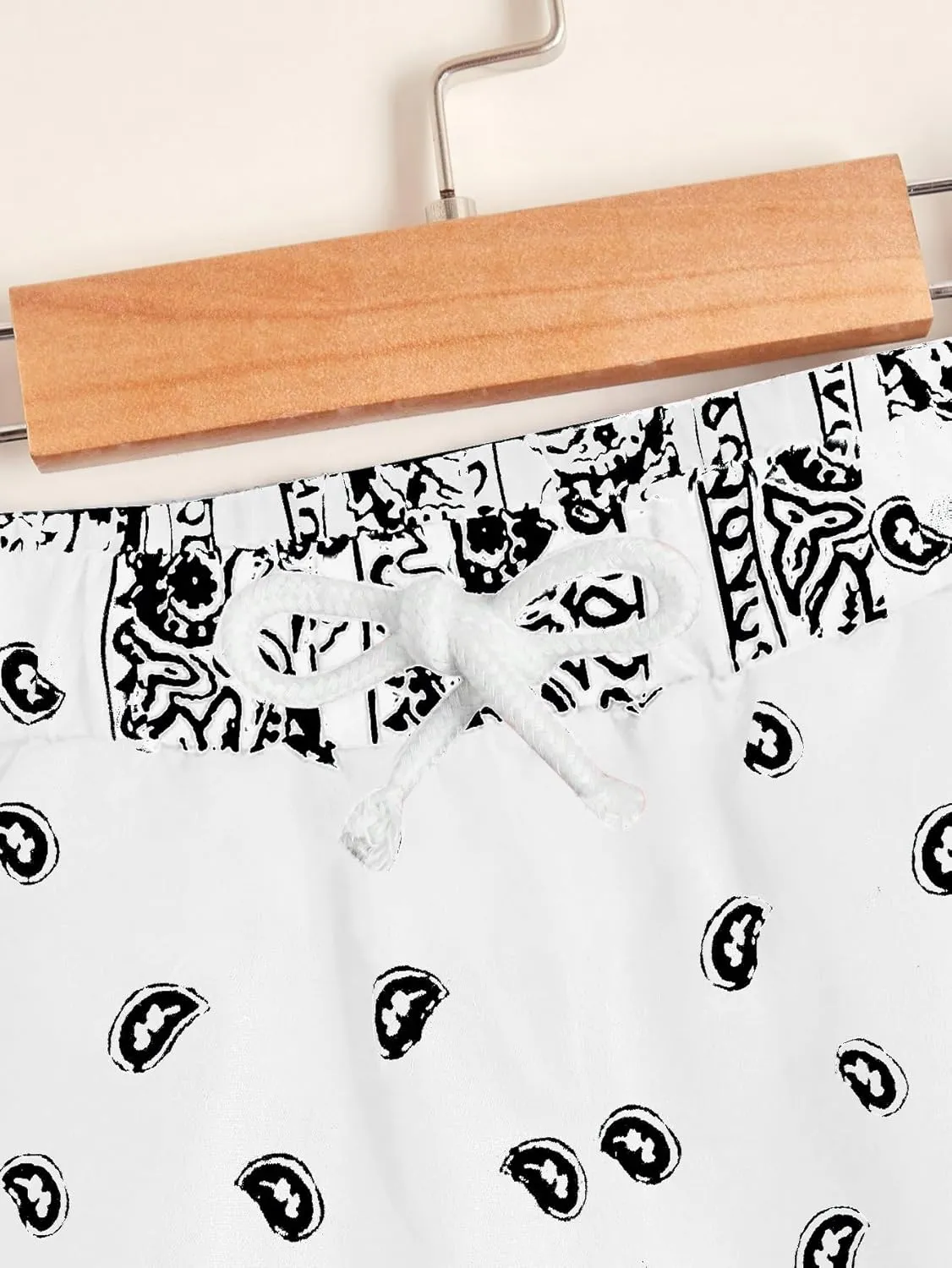 COZYEASE Boy's Graphic Shorts High Waisted Bobo Paisley Shorts Casual Summer Shorts with Pocket