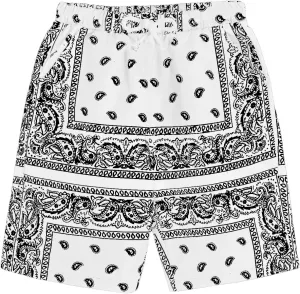 COZYEASE Boy's Graphic Shorts High Waisted Bobo Paisley Shorts Casual Summer Shorts with Pocket