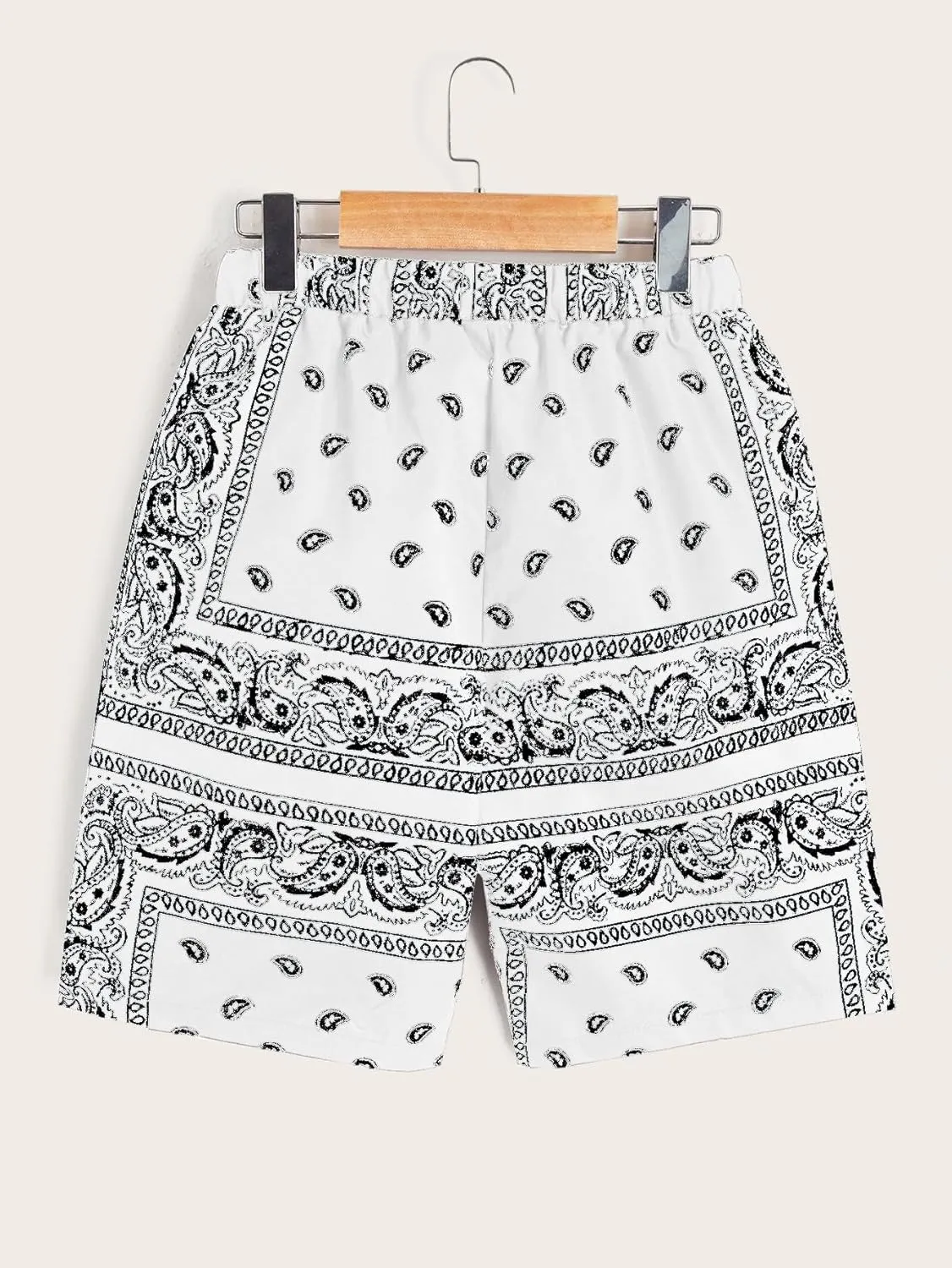 COZYEASE Boy's Graphic Shorts High Waisted Bobo Paisley Shorts Casual Summer Shorts with Pocket