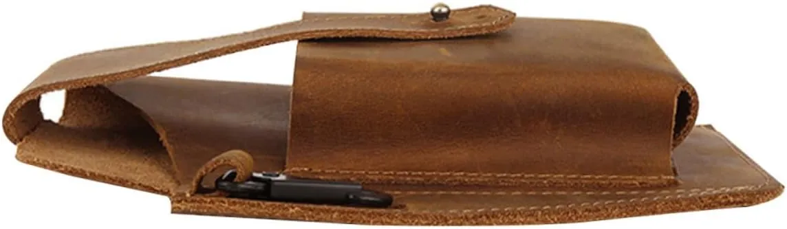 Cute Fanny Pack Multi-functional Cowhide Waist Bag for Men Suitable for Travel