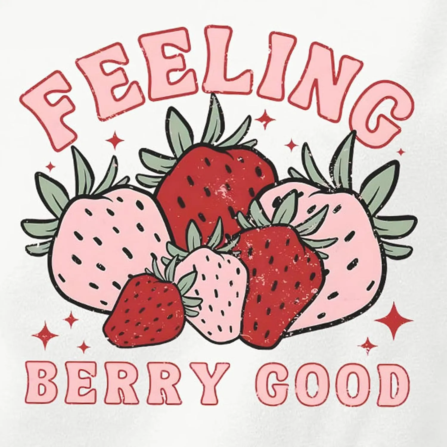 Cute Strawberry Graphic Crewneck Sweatshirts For Women Kawaii Aesthetic Printed Sweatshirt Trendy Long Sleeve Shirt