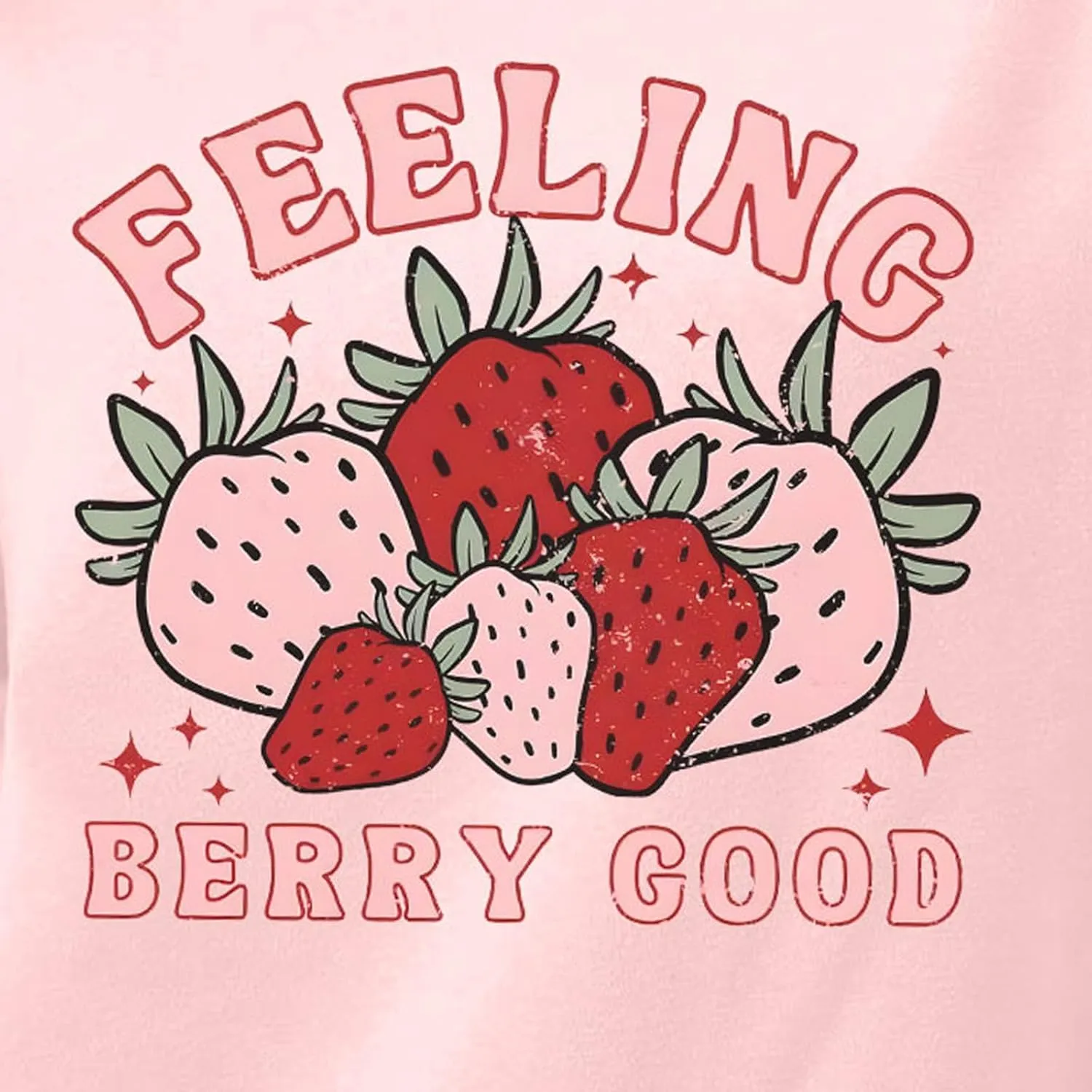Cute Strawberry Graphic Crewneck Sweatshirts For Women Kawaii Aesthetic Printed Sweatshirt Trendy Long Sleeve Shirt