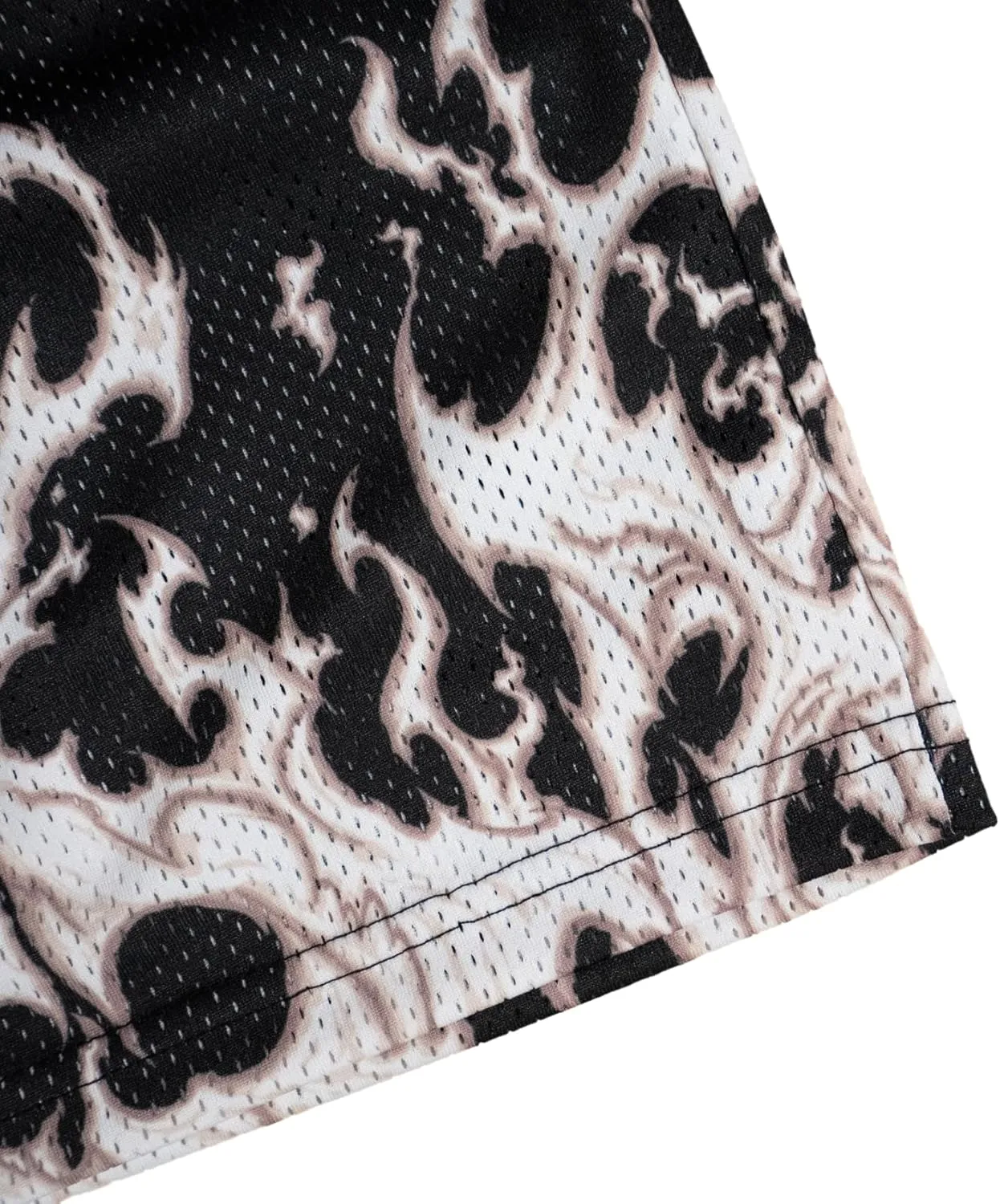 DIOTSR Mens Flame Graphic Shorts Workout Basketball Shorts Casual Cool Track Shorts Drawstring Waist