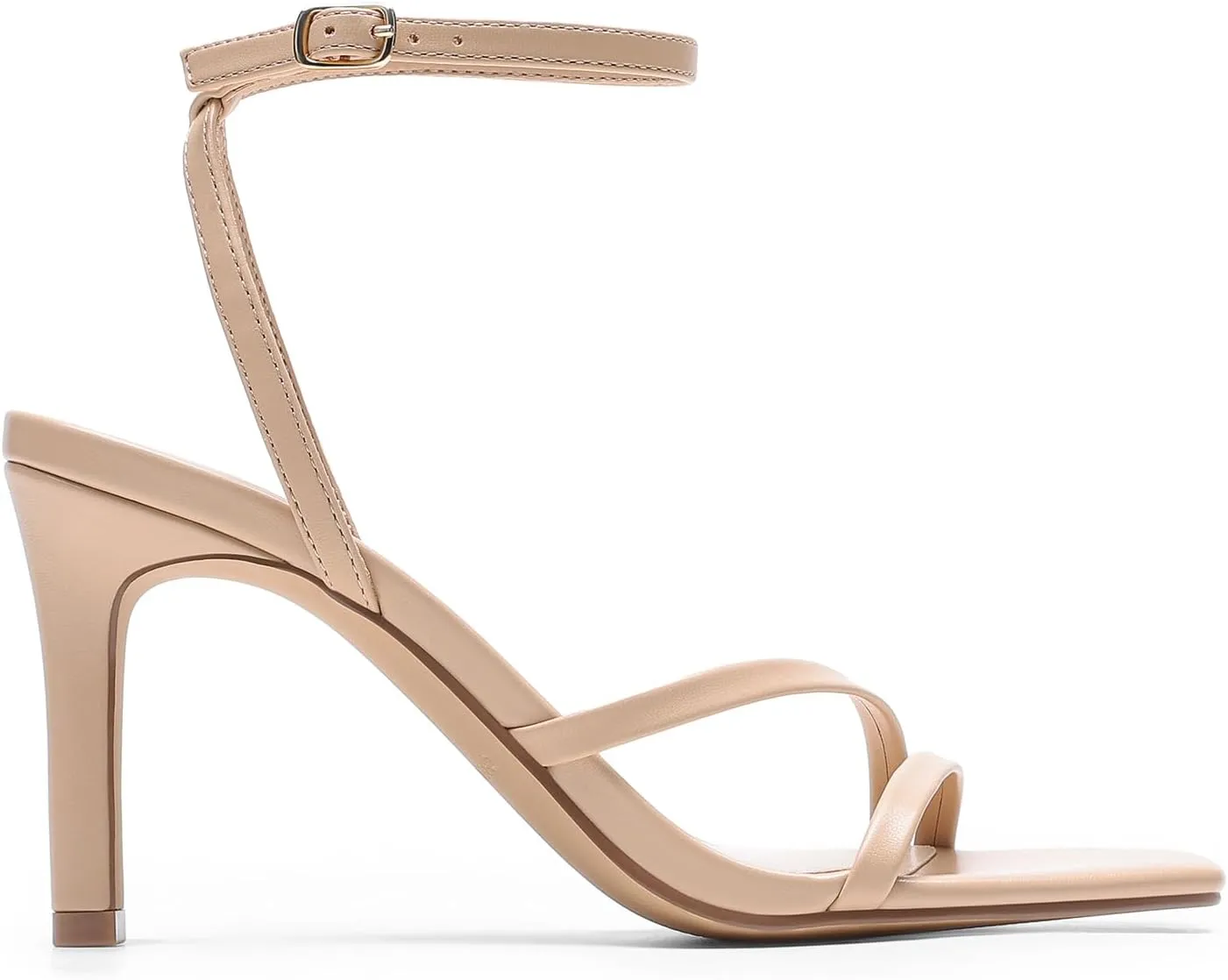 DREAM PAIRS Womens High Stilettos Heels Open Toe Square Sandals Ankle Strap Pumps Sexy Comfort Strappy Dress Shoes Party Wedding Heeled Sandals