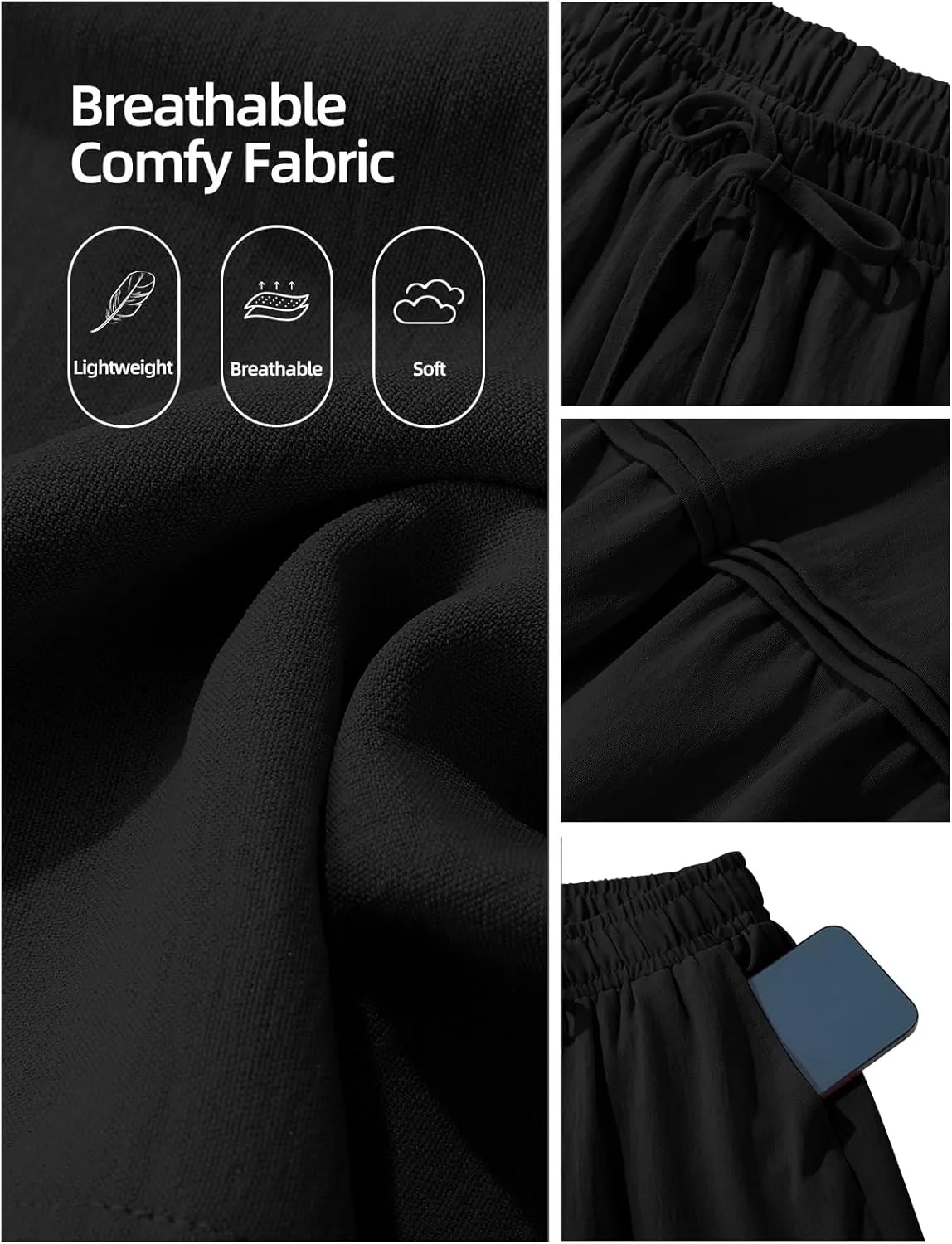 DRESSTELLS Women's Midi Skirts with Pockets Elastic High Waist Flowy Swing A Line Casual Long Skirt