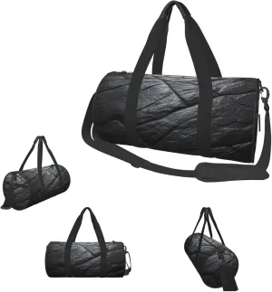Duffle Bags Black Stone Gym Bag for Men Women Waterproof Travel Duffle Bags Convertible Carry on Garment Bag for Travel Sports