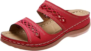 Eduavar Sandals for Women Dressy Summer, Orthopedic Sandals for Women Soft Comfortable Open Toe Sandals Summer Beach Slippers