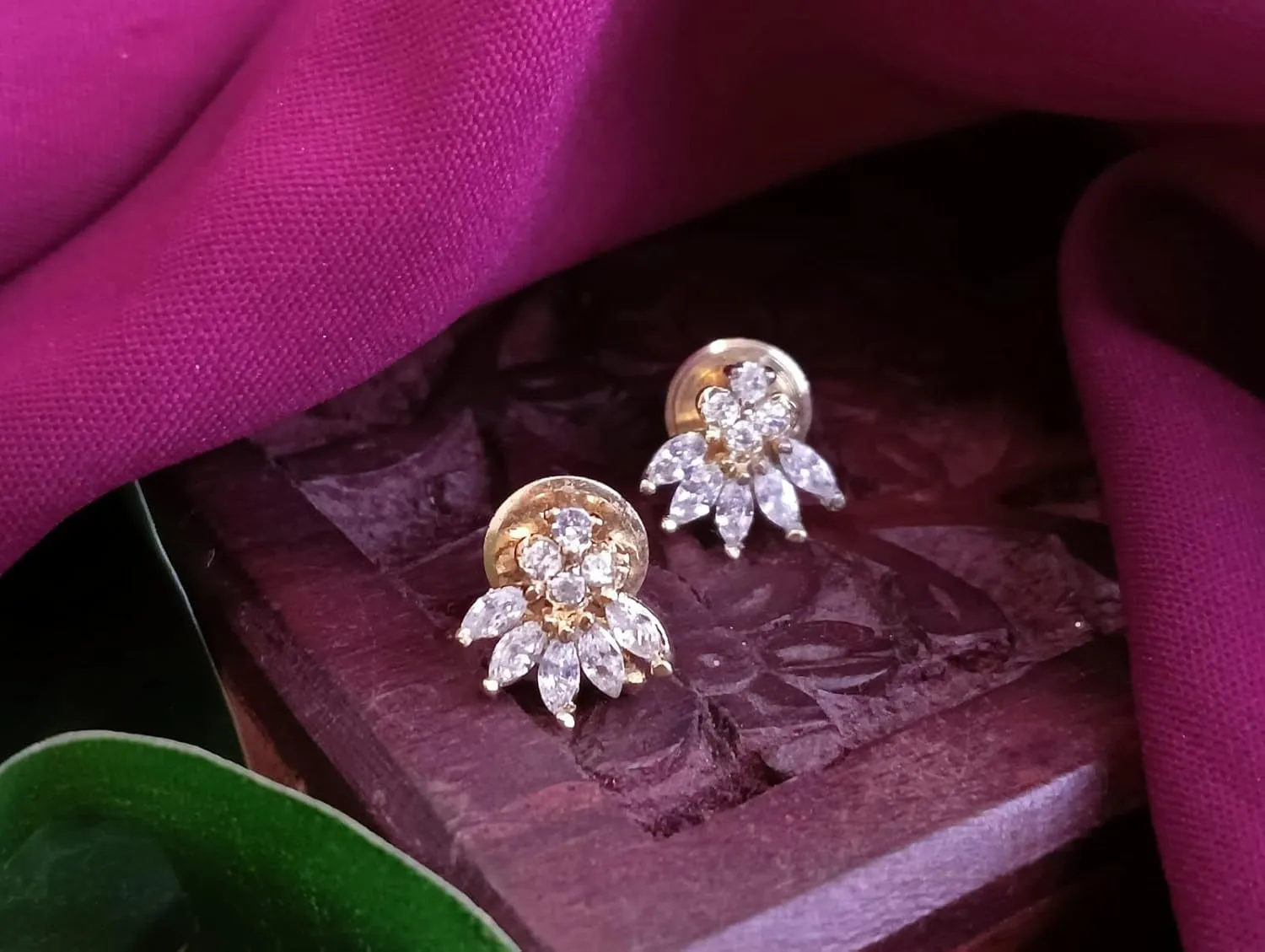 Efulgenz Indian Jewelry Cubic Zirconia CZ Stud Earring for Women Anniversary Birthday Jewelry for Women