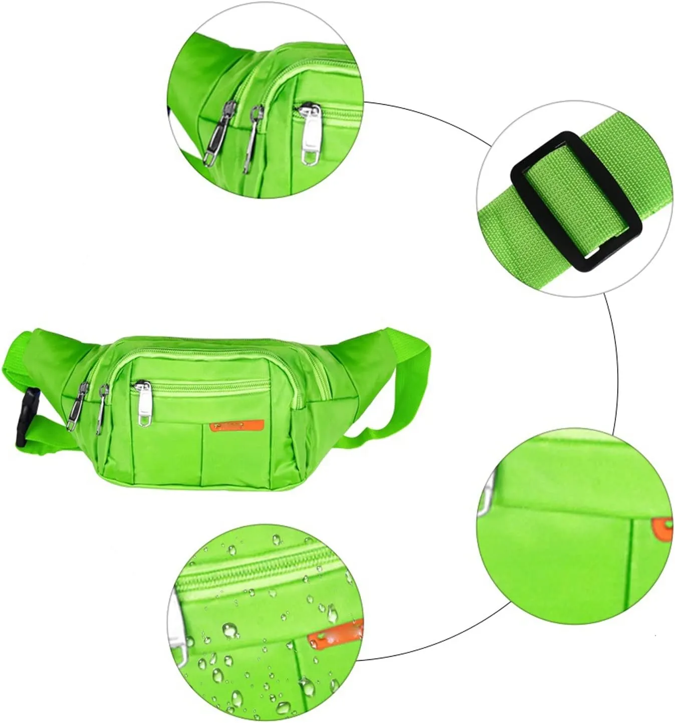 Fanny Pack Fashion Simple Ladies Waist Bag Men's Waist Bag Casual Functional Outdoor Sports Bags (Green)