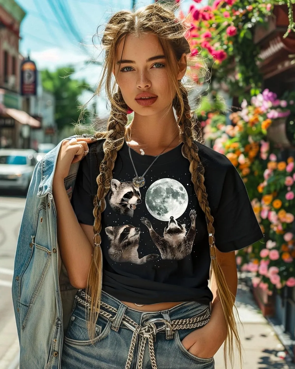 Flafens Graphic Tees T Shirts for Women - Cute Womens T-Shirts Cotton Tshirts Tops Teens Girls